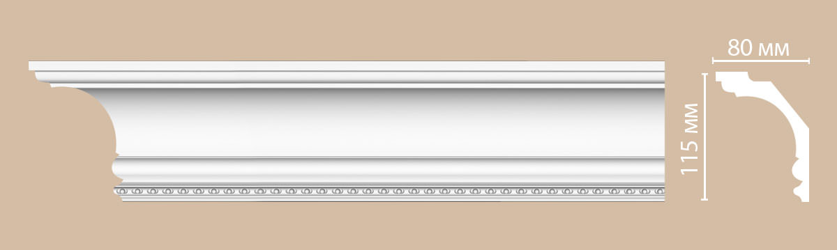 Плинтус потолочный с рисунком DECOMASTER DT9810 (115*80*2400мм)