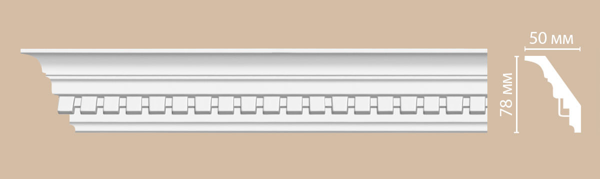 Плинтус потолочный с рисунком DECOMASTER DT-22 (78*50*2400мм)
