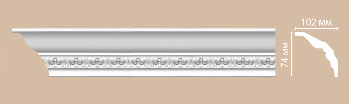 Плинтус потолочный с рисунком DECOMASTER DT3 (74*102*2400мм)