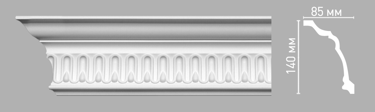 Плинтус потолочный с рисунком DECOMASTER 95093 (140х85х2400мм)