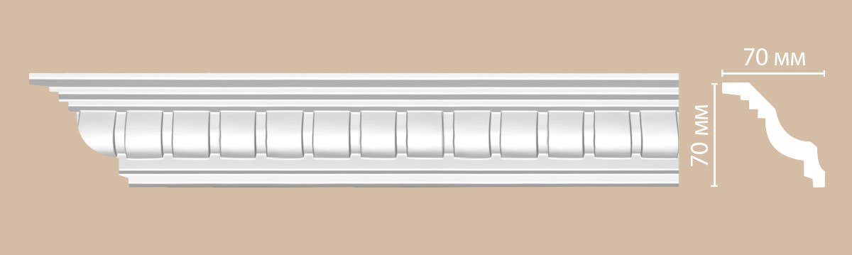 Плинтус потолочный с рисунком DECOMASTER 95345 (70*70*2400мм)