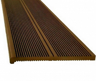  Ступень из ДПК полнотелая Wooden Deck Коричневая 4000х320х20 мм